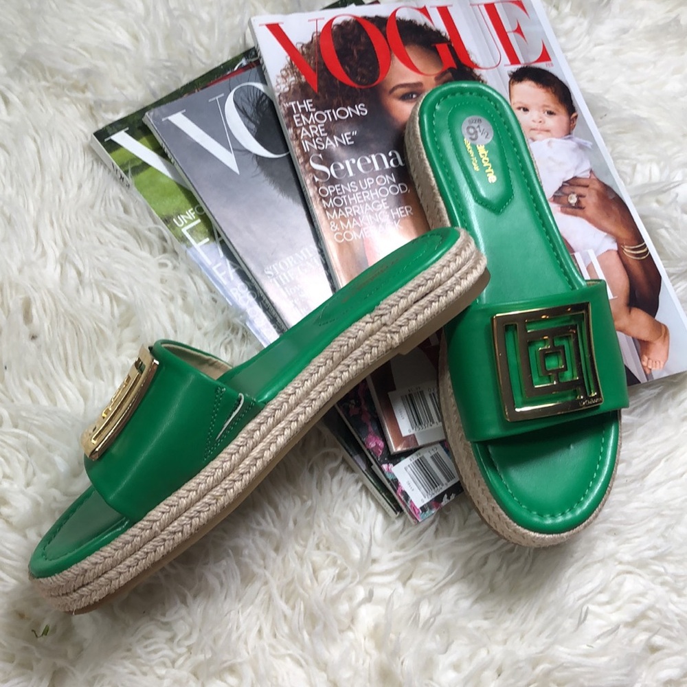 New Liz Claiborne Green Farley Shoes Sandals - Picture 7 of 7